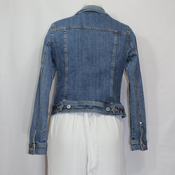 Anthropology Pilcro and the Letterpress Farrah Denim Blue Jacket Small - Picture 4 of 7